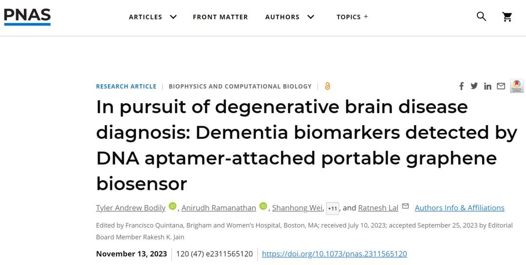 这种无线、手持式、非侵入性设备检测阿尔茨海默病和帕金森病的生物标志物(图3)