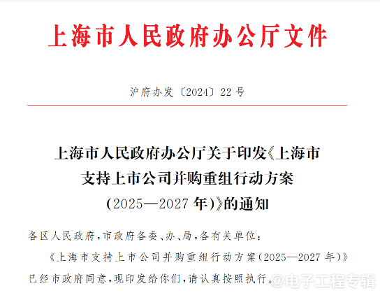 上海发布上市公司并购重组行动方案 聚焦集成电路生物医药等重点产业(图1) 上海发布上市公司并购重组行动方案 聚焦集成电路生物医药等重点产业(图1)