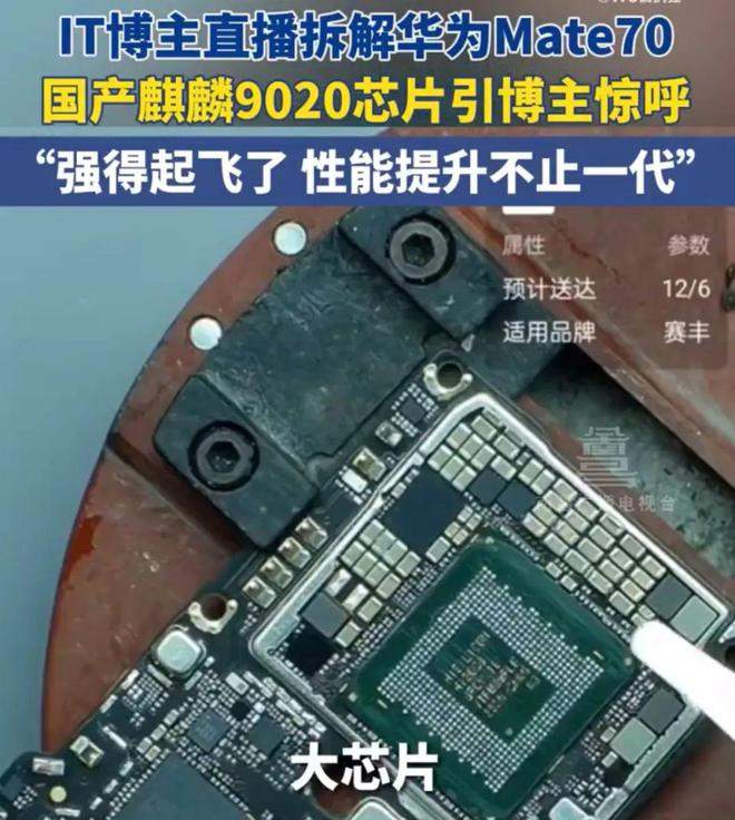 华为Mate 70 RS拆解：麒麟9020芯片现身(图10)