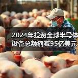 2024年投资全球半导体设备总额缩减95亿美元，降至1233亿美元（图2）