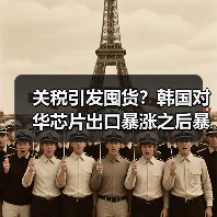 关税引发囤货?韩国对华芯片出口暴涨之后暴跌(图3) 关税引发囤货?韩国对华芯片出口暴涨之后暴跌(图3)